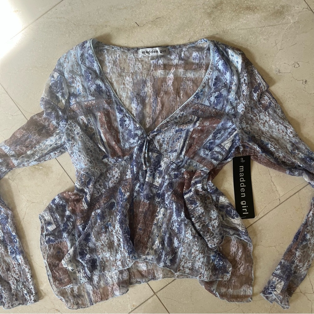 madden girl mesh long sleeve